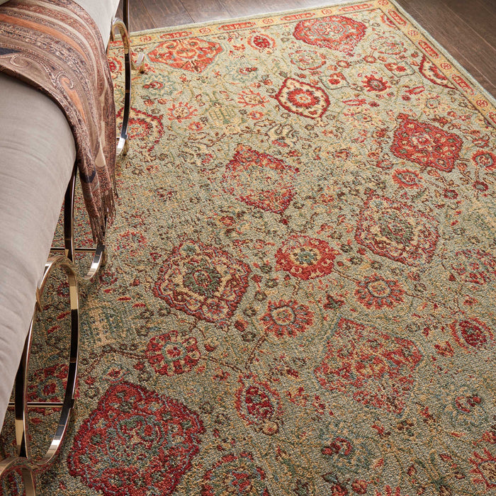 Nourison Somerset ST90 Light Green 5'x8' Oriental Area Rug