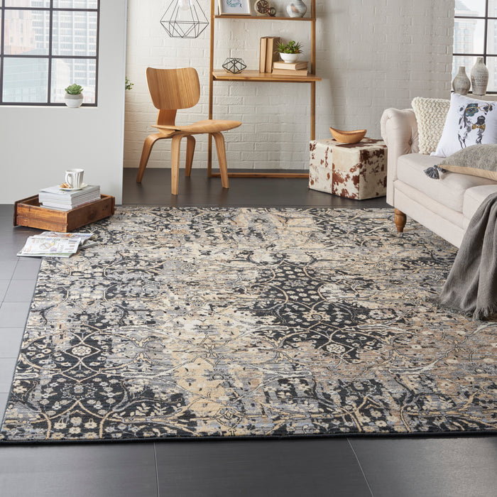 Nourison Majestic 8'x10' Charcoal Grey Vintage Area Rug