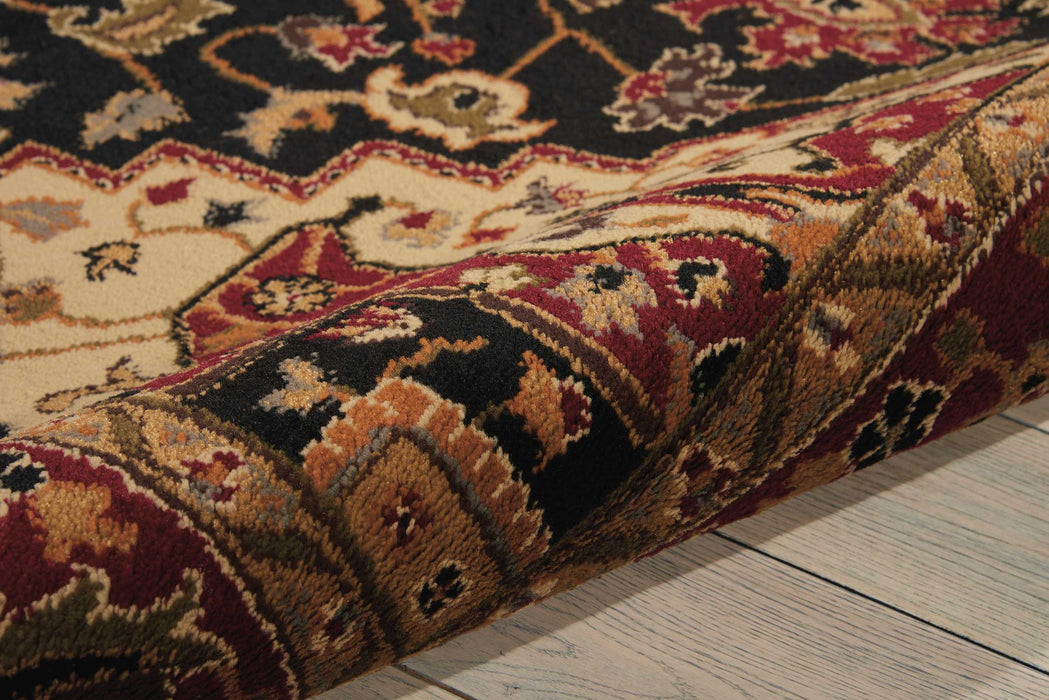 Nourison Paramount PAR05 Black 5' Round  Area Rug