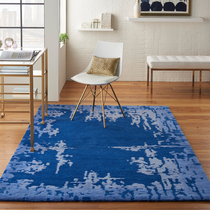 Nourison Symmetry SMM02 Navy Blue 5'x8' Area Rug