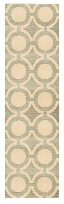 Nourison Luminance LUM01 Beige and White 8' Runner Hallway Rug