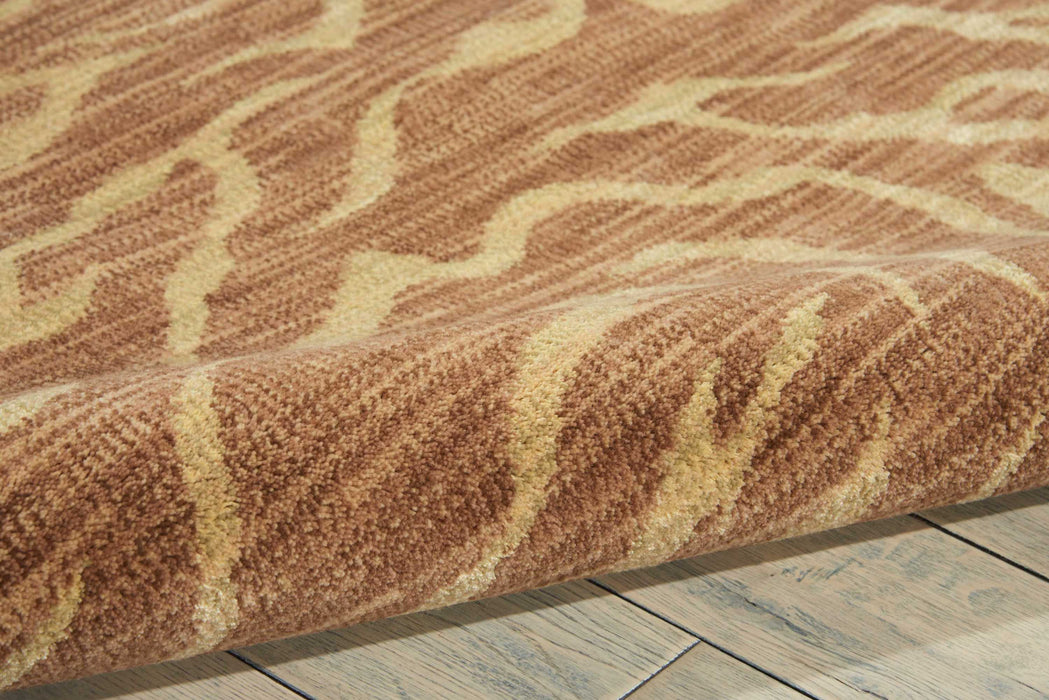 Nourison Riviera RI05 Brown 8' Runner  Hallway Rug