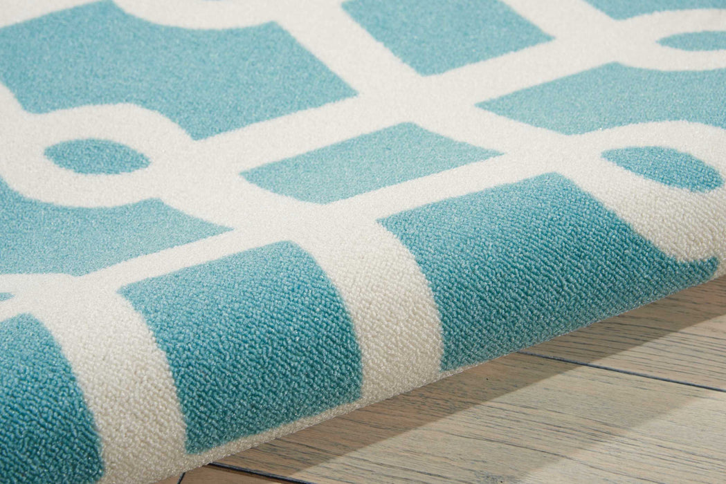 Waverly Sun N Shade SND20 Blue 10'x14'   Rug