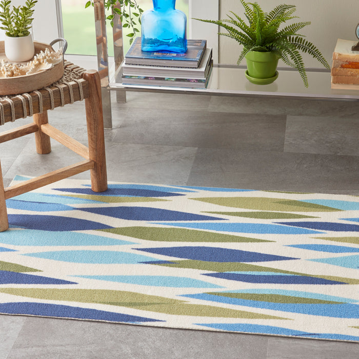 Waverly Sun N Shade 2'x4' Green  Area Rug