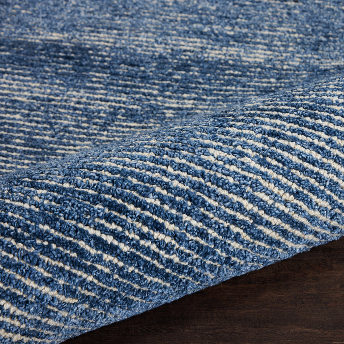 Nourison Weston WES01 Blue 8'x11' Oversized Textured Rug