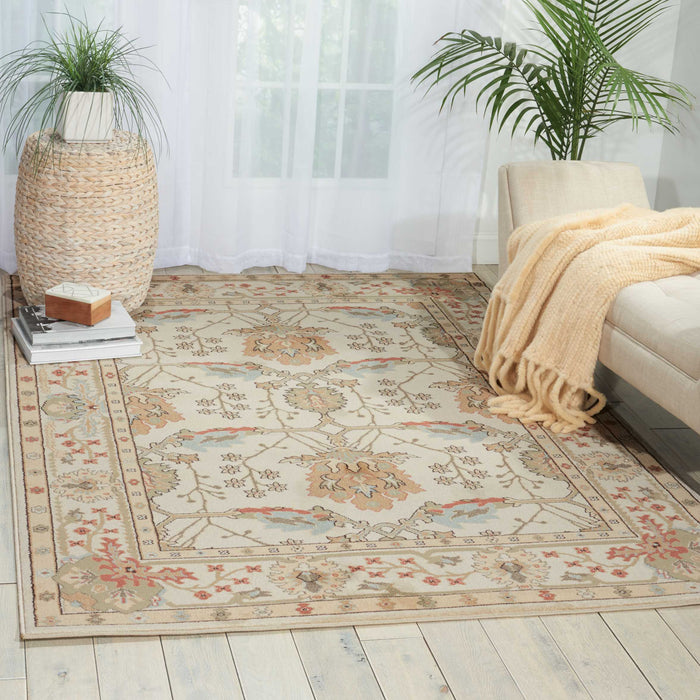 Nourison Walden WAL04 White 4'x6'  Area Rug
