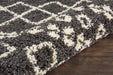 Nourison Moroccan Shag MRS02 Black 5'x8' Plush Area Rug