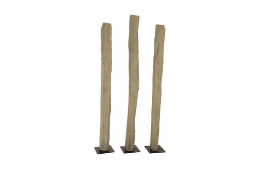  Cast Splinter Stone Sculptures, Set of 3, XL