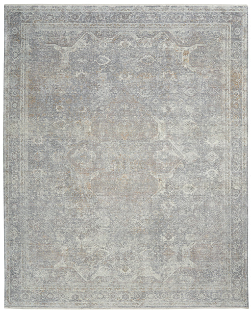 Nourison Starry Nights 9' x 12' Grey and Ivory Vintage Area Rug