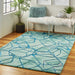 Nourison Symmetry SMM05 Aqua 5'x8' Area Rug