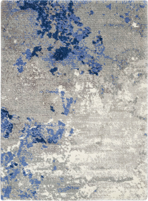 Nourison Twilight 2'x3' Blue and Grey Abstract Area Rug