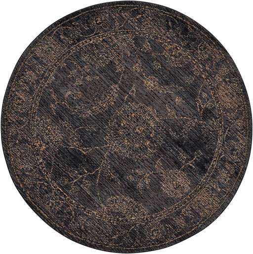 Nourison 2020 NR202 Charcoal 5' Round Area Rug