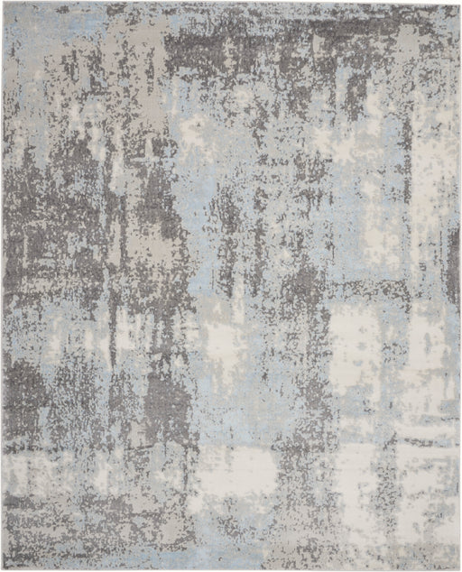 Nourison Etchings 8' x 10' Grey/Light Blue Painterly Area Rug