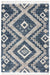 Nourison Oslo Shag OSL02 5'x8' Dark Blue and Grey Scandinavian Shag Rug