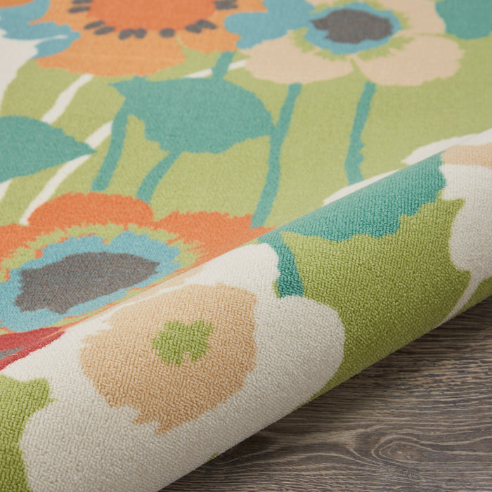 Waverly Sun N Shade SND27 Green 8'x11'   Rug