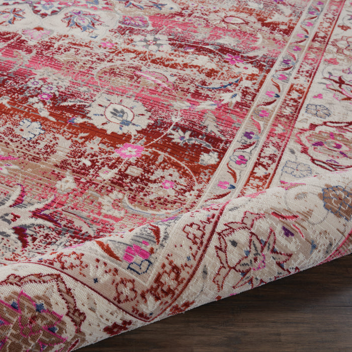Nourison Vintage Kashan VKA01 Burgundy Multicolor 8'x10'   Rug