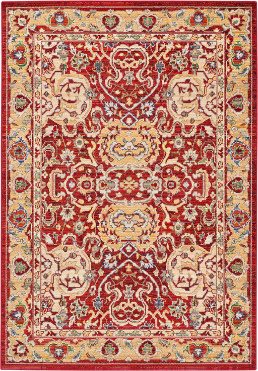 Nourison Majestic 6'x8' Red and Gold Persian Area Rug