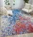 Nourison Twilight TWI25 Red and Blue 8'x10' Large Rug