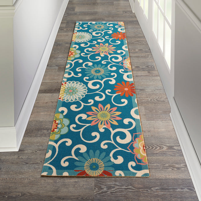 Waverly Wav01/Sun & Shade 8' Runner Area Rug