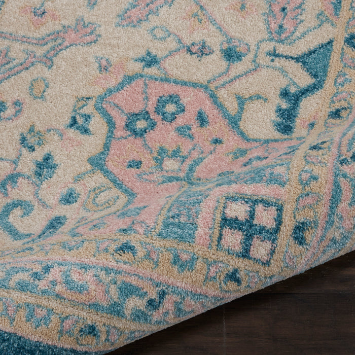 Nourison Tranquil TRA07 Turquoise Blue and White 9'x12' Oversized  Rug