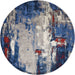 Nourison Twilight TWI20 Grey and Blue 8' Round Large Rug