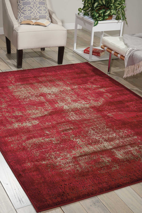 Nourison Karma KRM01 Red 8' Runner  Hallway Rug