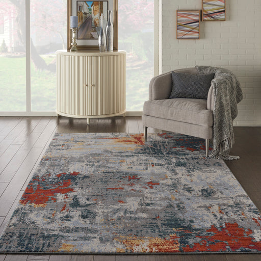 Nourison Artworks ATW03 Grey Multicolor 6'x8' Abstract Area Rug