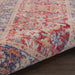 Nourison Ankara Global ANR02 Red and Blue Multicolor 6' Runner Low-pile Hallway Rug