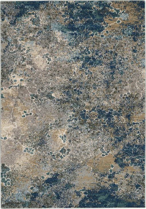 Nourison Artworks ATW02 Blue and Grey 6'x8' Abstract Area Rug