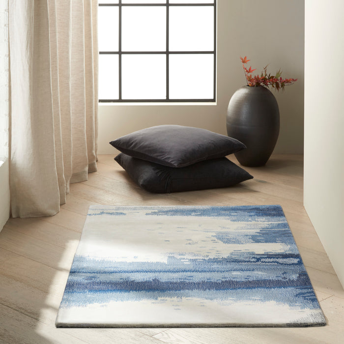 Calvin Klein Home Luster Wash SW17 Blue 3'x5'  Area Rug