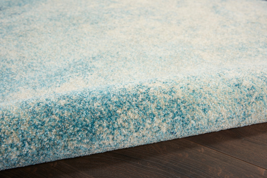 Nourison Passion 8' Runner Navy Light Blue    Area Rug