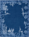 Nourison Symmetry SMM02 Navy Blue 8'x10' Large Textured Rug