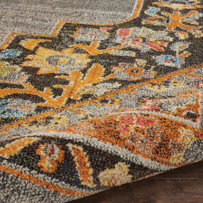 Nourison Passionate PST01 Grey Multicolor 9'x12' Oversized  Rug