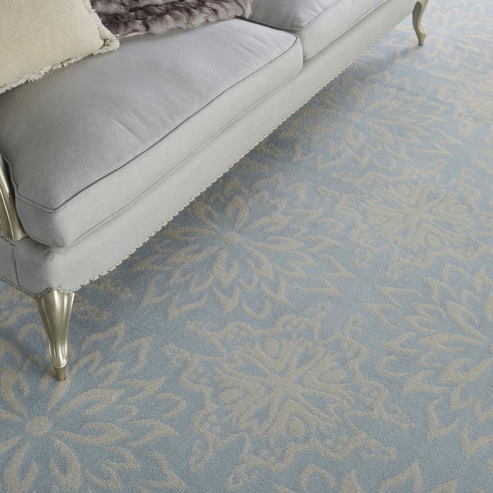 Nourison Jubilant JUB06 Light Blue 8'x10' Large Low-pile Rug