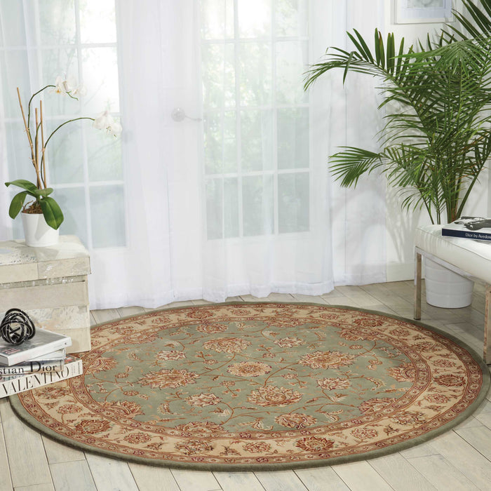 Nourison 2000 2210 Blue 6' Round Area Rug