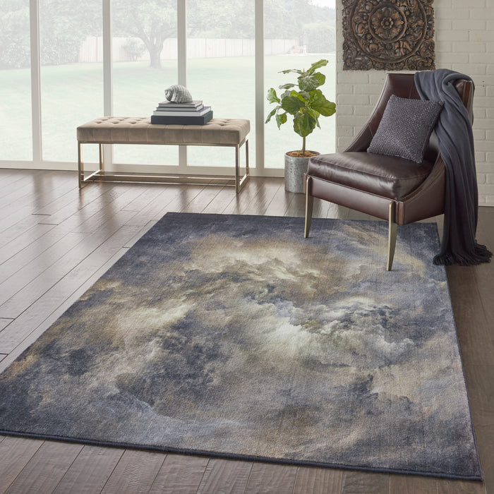 Nourison Le Reve LER07 Brown and Grey 4'x6' PhotoReal Area Rug
