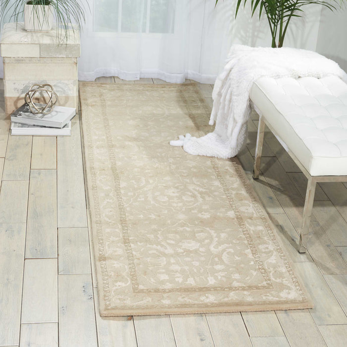 Nourison Symphony SYM03 White 8' Runner  Hallway Rug