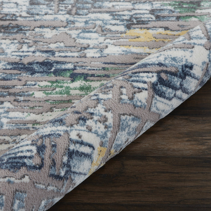 Nourison Urban Chic URC01 Grey Multicolor 5'x8' Abstract Area Rug
