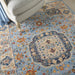 Nourison Majestic 6'x8' Light Blue Multicolor Persian Area Rug