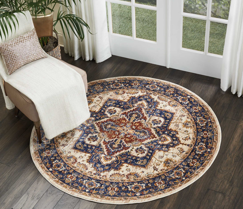 Nourison Lagos LAG01 Multicolor 5' Round Area Rug