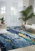 Nourison Prismatic PRS09 Blue and Gold 9'x12' Oversized Rug