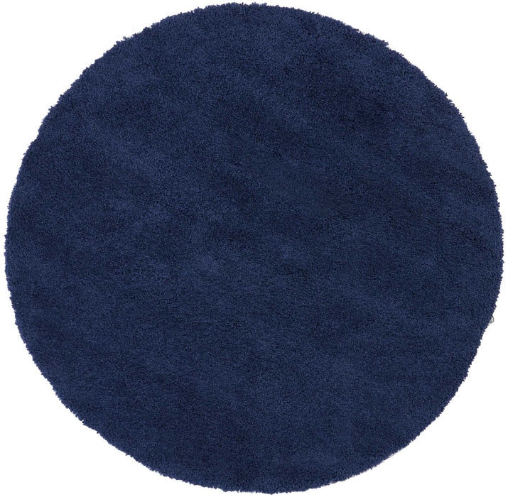 Nourison Malibu Shag MSG01 Dark Blue 8' Round Large  Rug