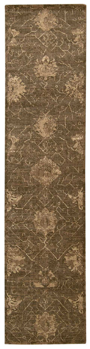 Nourison Silken Allure SLK08 Brown 10' Runner Hallway Rug