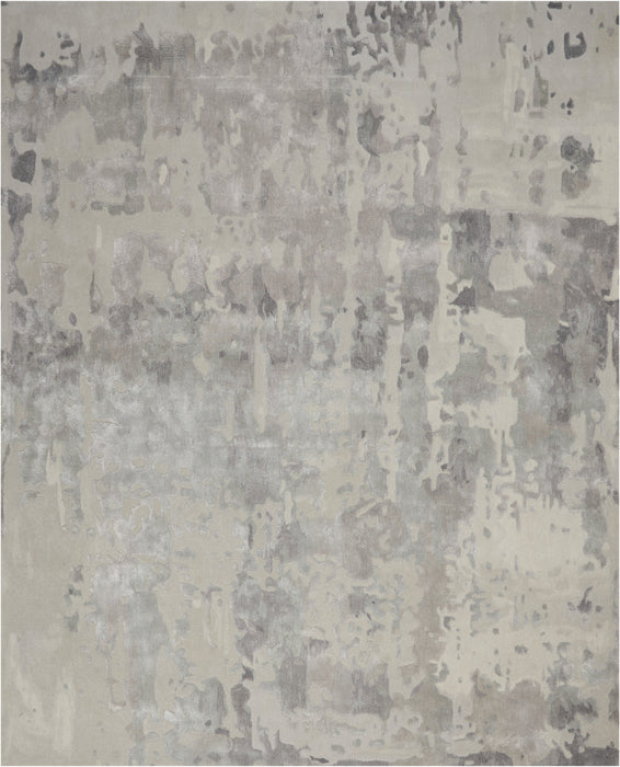 Nourison Prismatic 8'x10' Silver Grey Abstract Area Rug
