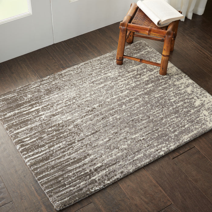 Nourison Twilight 2'x3' Black and White Modern Area Rug