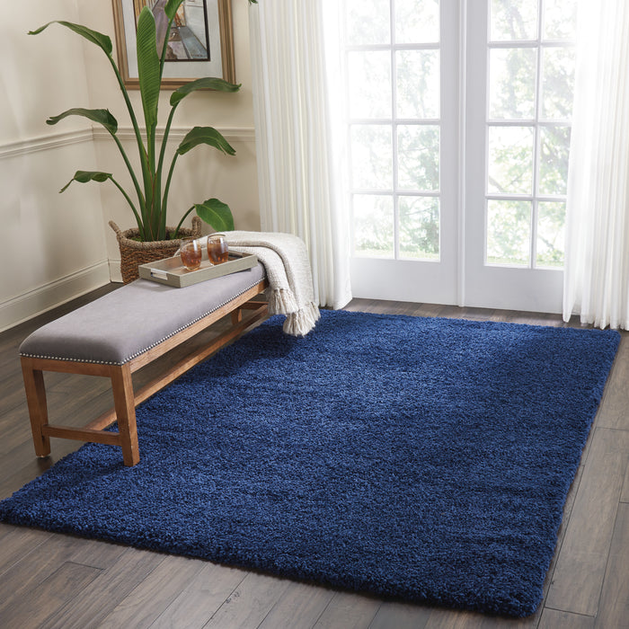 Nourison Malibu Shag MSG01 Dark Blue 5'x7'  Area Rug