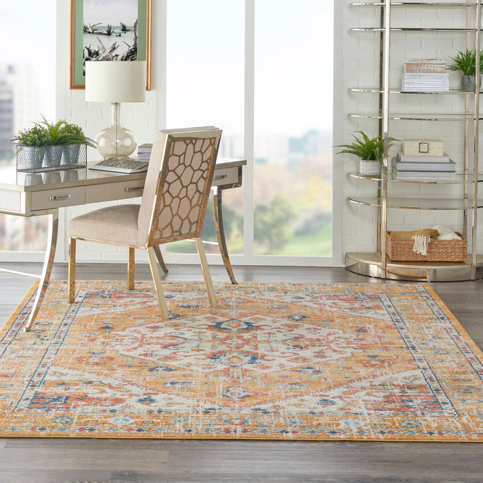 Nourison Passion 7' x 10' Ivory and Yellow    Area Rug