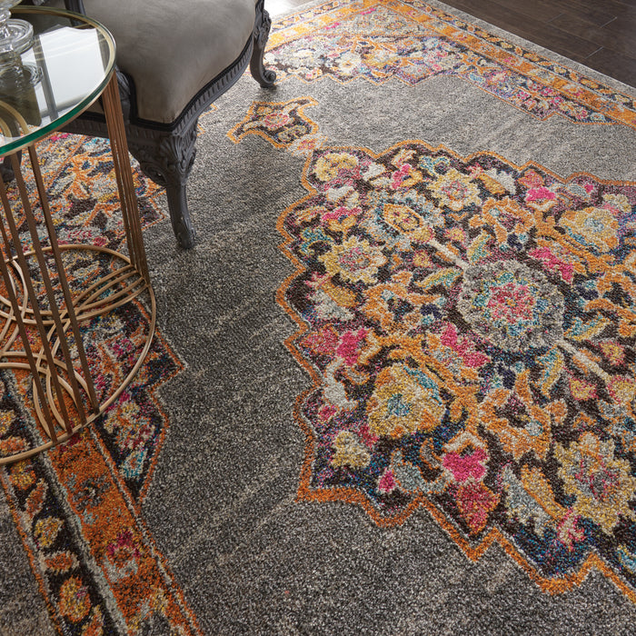 Nourison Passionate PST01 Grey Multicolor 7'x10' Large  Rug