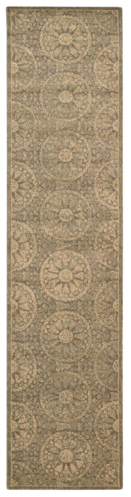 Nourison Silken Allure SLK04 Beige 10' Runner Hallway Rug