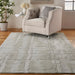 Nourison Symmetry SMM04 Ivory and Beige 4'x6' Area Rug